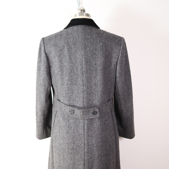 ❌SOLD❌vintage 70s herringbone tweed wool coat M - Picture 5 of 8